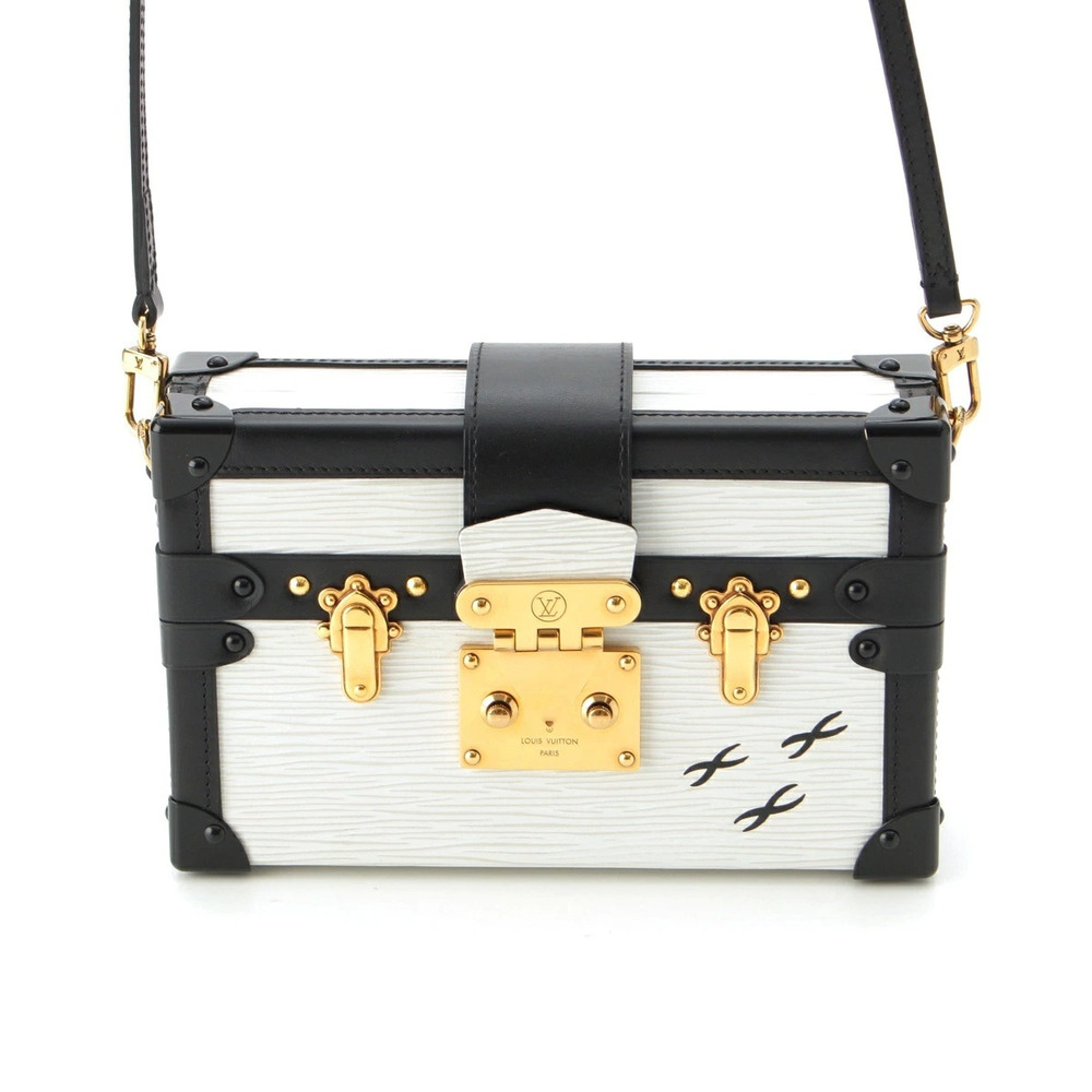 Louis Vuitton Epi Malle Trunk Shoulder Bag White